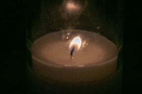 A candle burning
